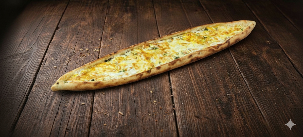 Beyaz Peynirli Kaşarlı Pide