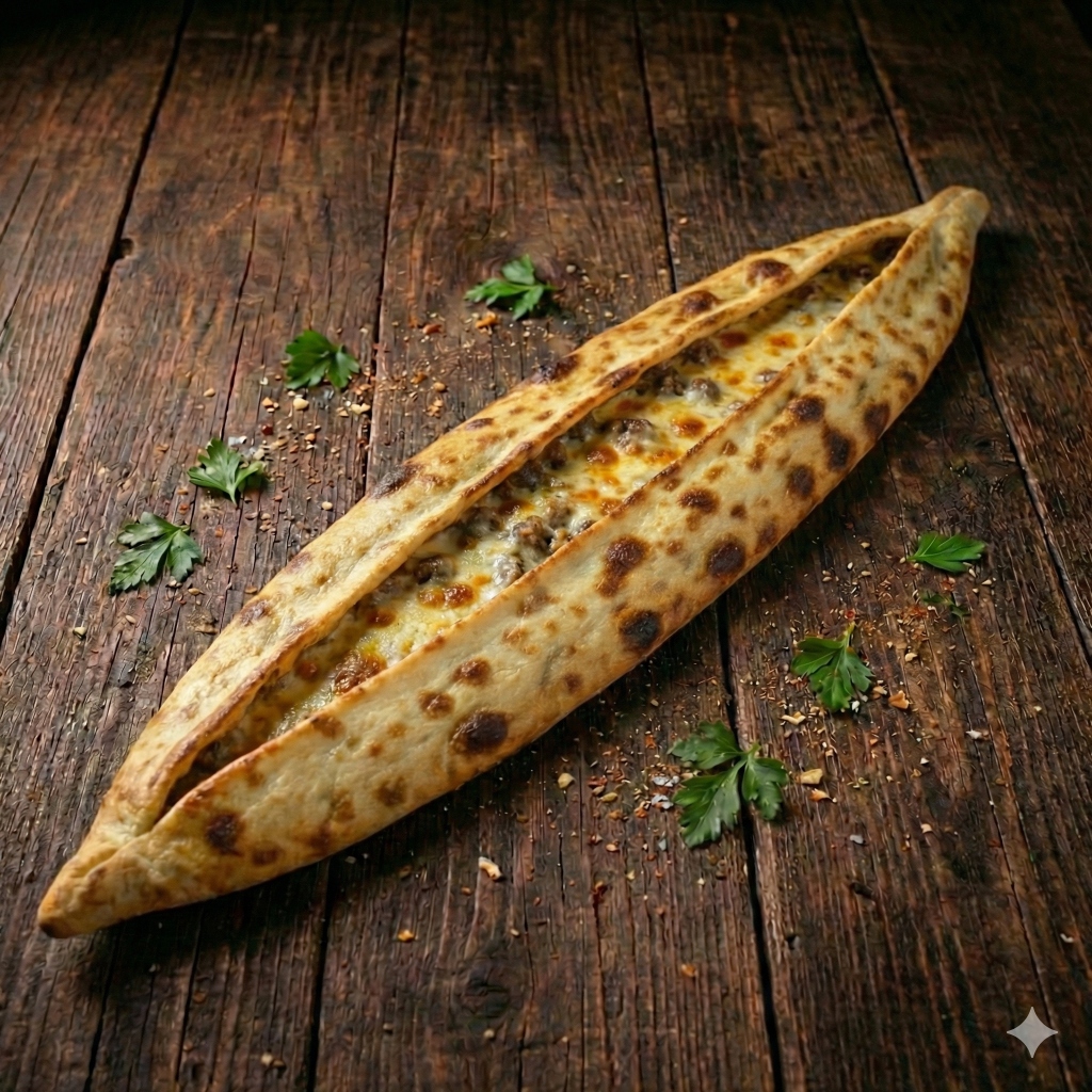 Kavurmalı Kaşarlı Pide